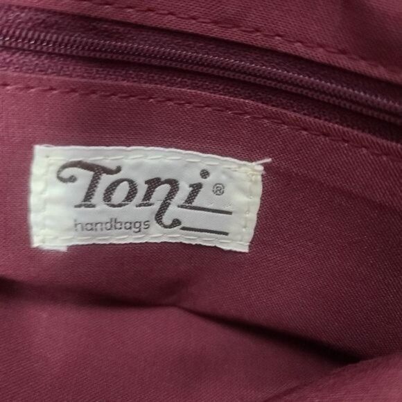 Nwt Deadstock Vintage 80s Burgundy Foldover Large Clutch Purse - Picture 11 of 13